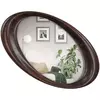 Дзеркало настінне, овальне, дерев'яна рама, зеркало у ванну 70х54 см з натурального дерева